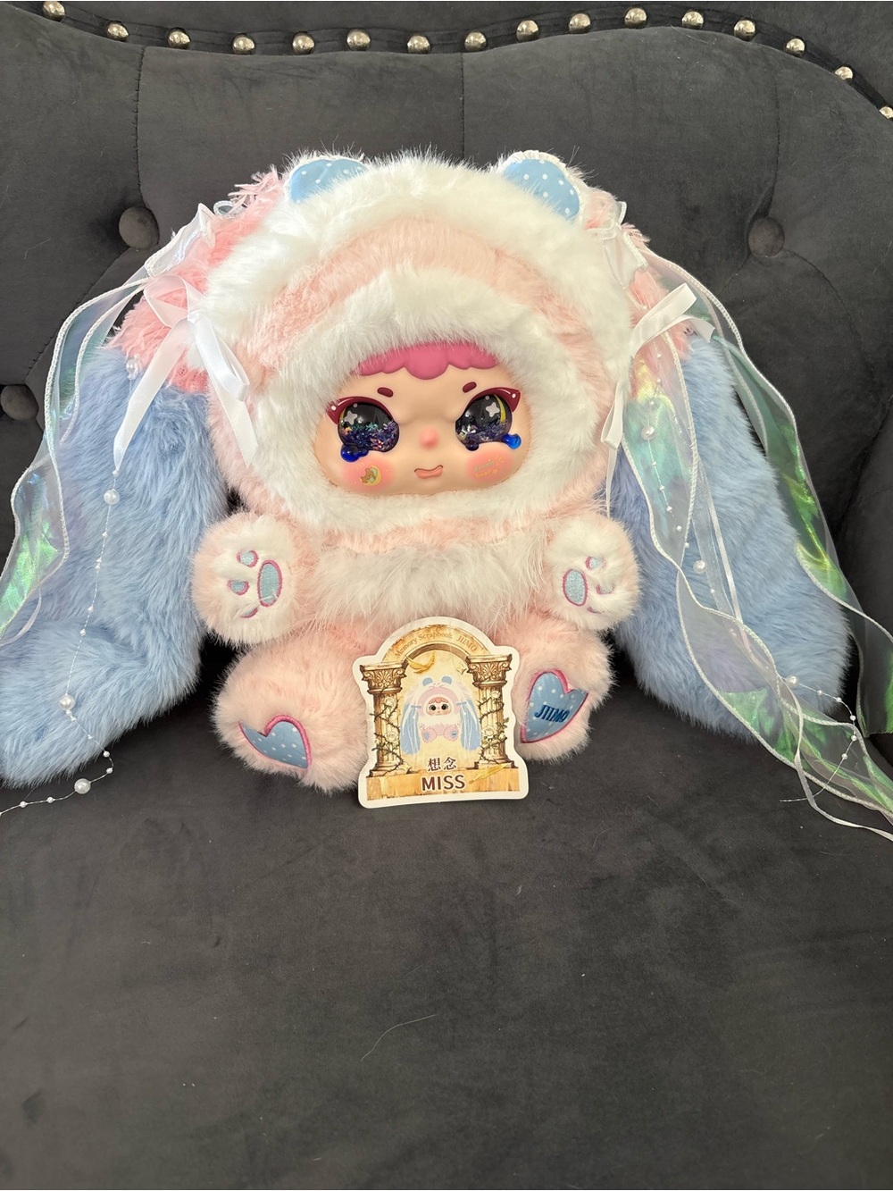 Jiimo 400% Memory Album Miss Pink Bunny with liquid cry eyes